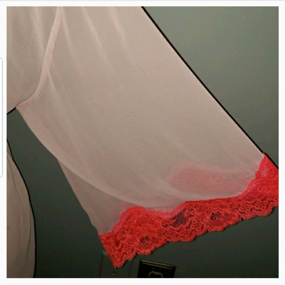 New Victoria's Secret Sheer Lace Kimono Robe - Picture 8 of 9